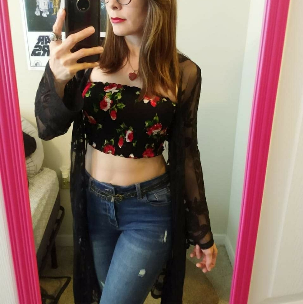 Fall Sale Story On Black Lace Medium Duster